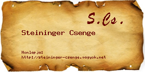 Steininger Csenge névjegykártya